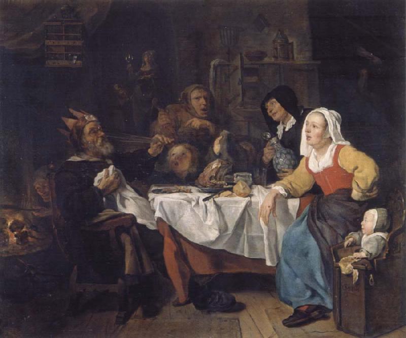 Gabriel Metsu The bean festival oil painting picture